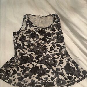 Ricki's Black Floral Tank Top